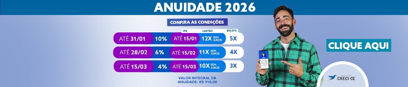 Banner Descontos Anuidade 2026